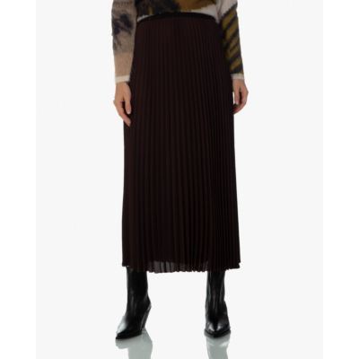 Luisa Cerano Plissé rok donker bruin