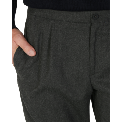Incotex  Donkergrijze pantalon van wol