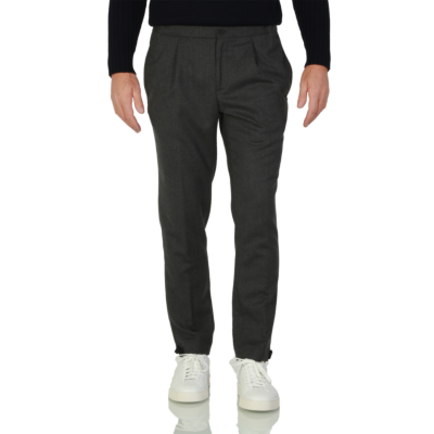 Incotex  Donkergrijze pantalon van wol