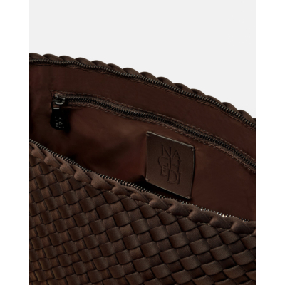 Naghedi Portofino Large Cosmetic Pouch Chocolate