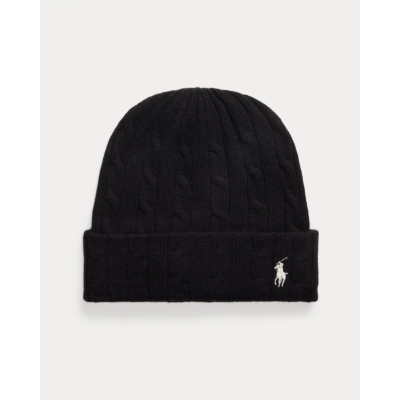 Ralph Lauren Cable Knit Beanie Black