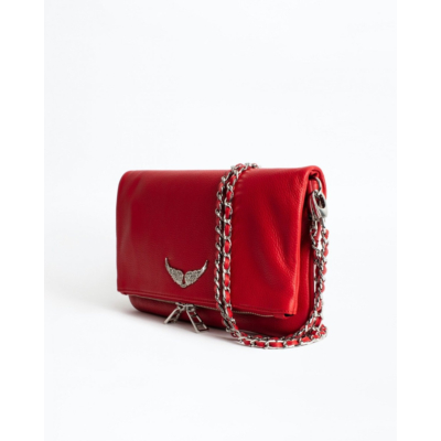 Zadig & Voltaire Rock Nano grained leather bag passion