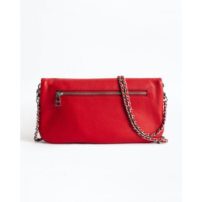 Zadig & Voltaire Rock Nano grained leather bag passion
