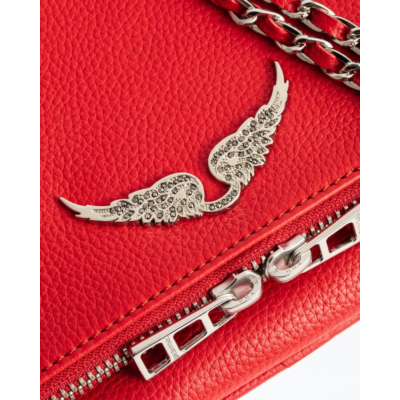 Zadig & Voltaire Rock Nano grained leather bag passion