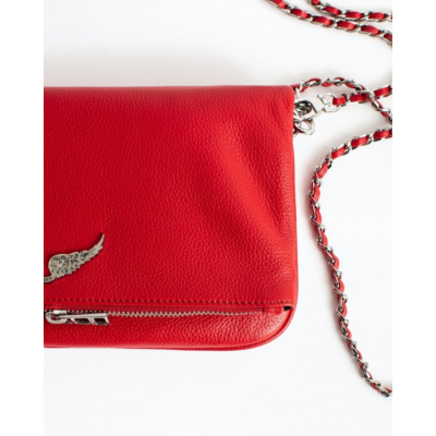 Zadig & Voltaire Rock Nano grained leather bag passion